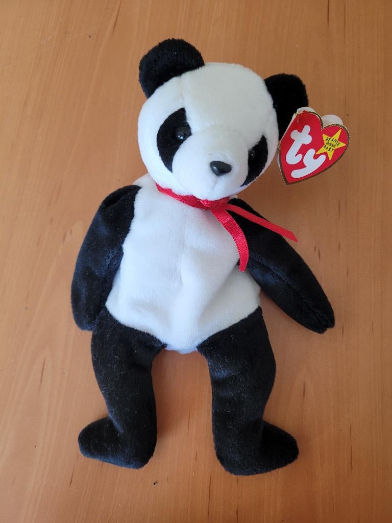 Ty Beanie Baby Panda Fortune, Kinderen en Baby's, Speelgoed | Knuffels en Pluche, Zo goed als nieuw, Overige typen, Ophalen of Verzenden
