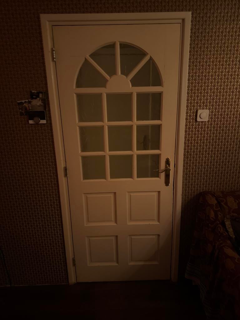 Mooie binnendeur met glas, Gebruikt, 80 tot 100 cm, Binnendeur, Ophalen of Verzenden