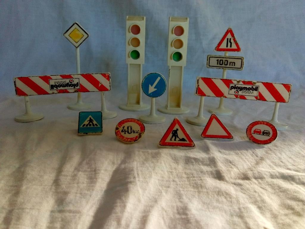 Playmobil set 3204 verkeersborden, Ophalen of Verzenden, Gebruikt, Complete set