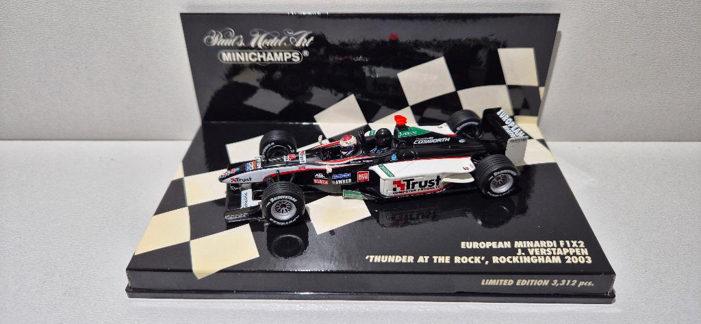 F1 European Minardi F1X2 J. Verstappen Rockingham 1/43, Ophalen of Verzenden, Zo goed als nieuw, Auto, MiniChamps