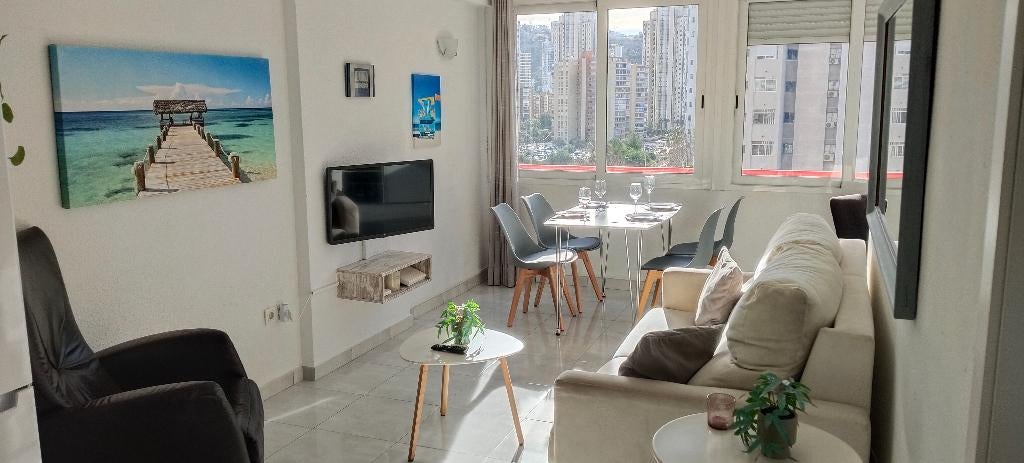 Te Huur Benidorm gerenoveerd appartement aan Levante strand, Wasmachine, Costa Blanca, Appartement, Aan zee