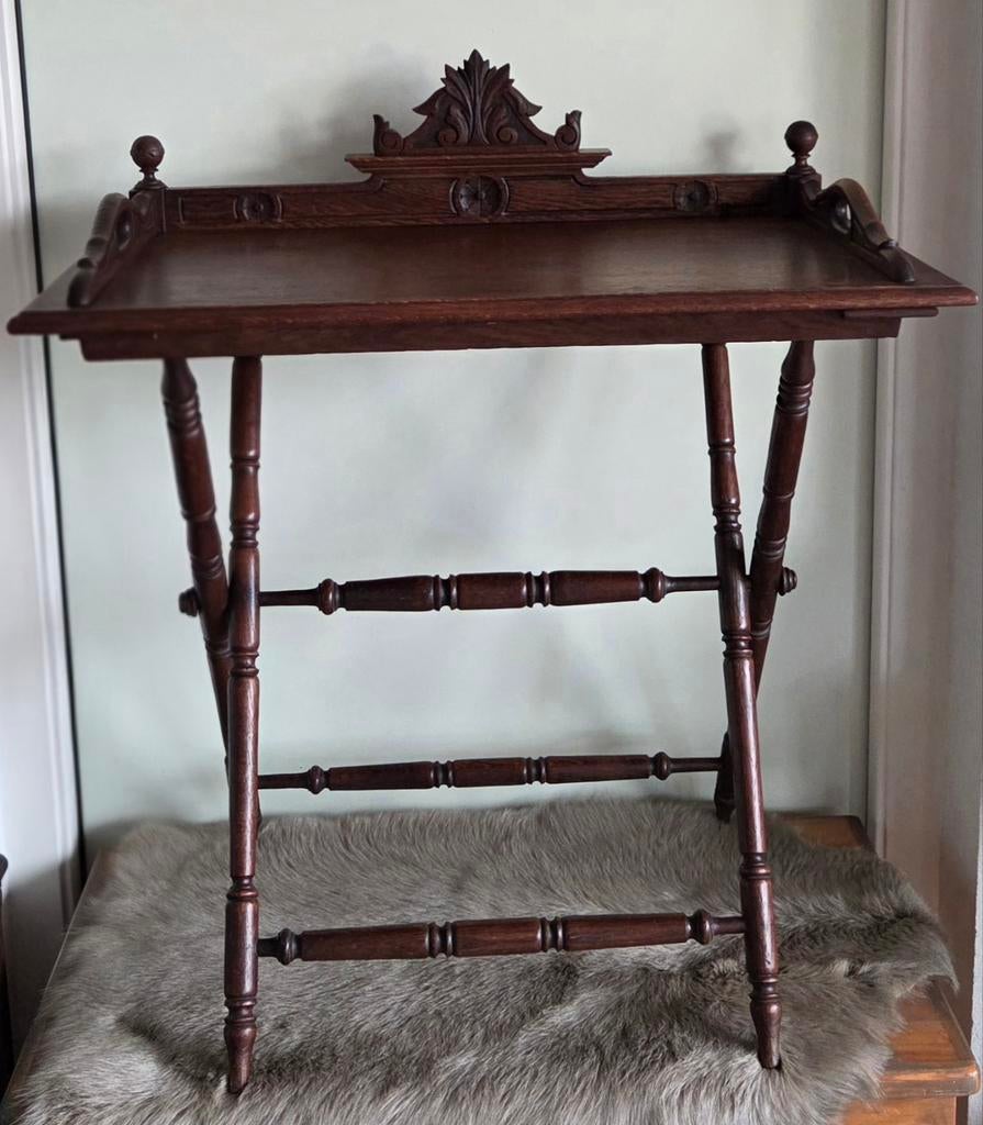 Antieke houten butler tray, Antiek en Kunst, Antiek | Meubels | Tafels, Ophalen of Verzenden