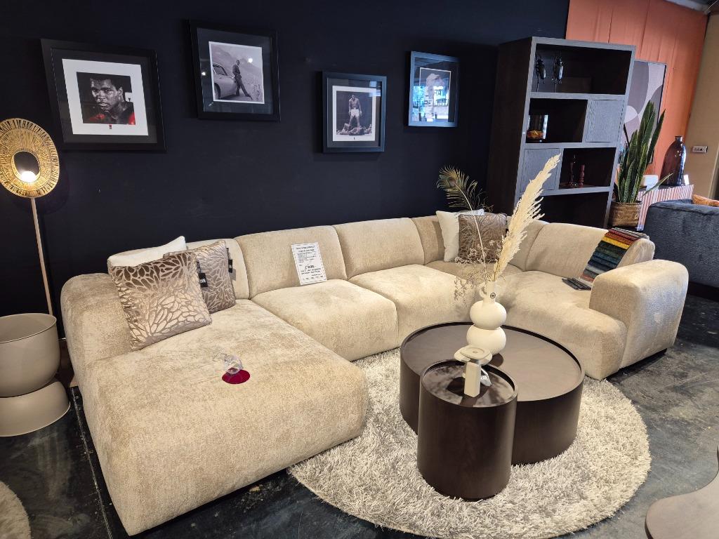 NEW NEW U-bank Santiago Beige Incl 5 Jaar Garantie, Overige materialen, Overige maten, Hoekbank, Ophalen of Verzenden