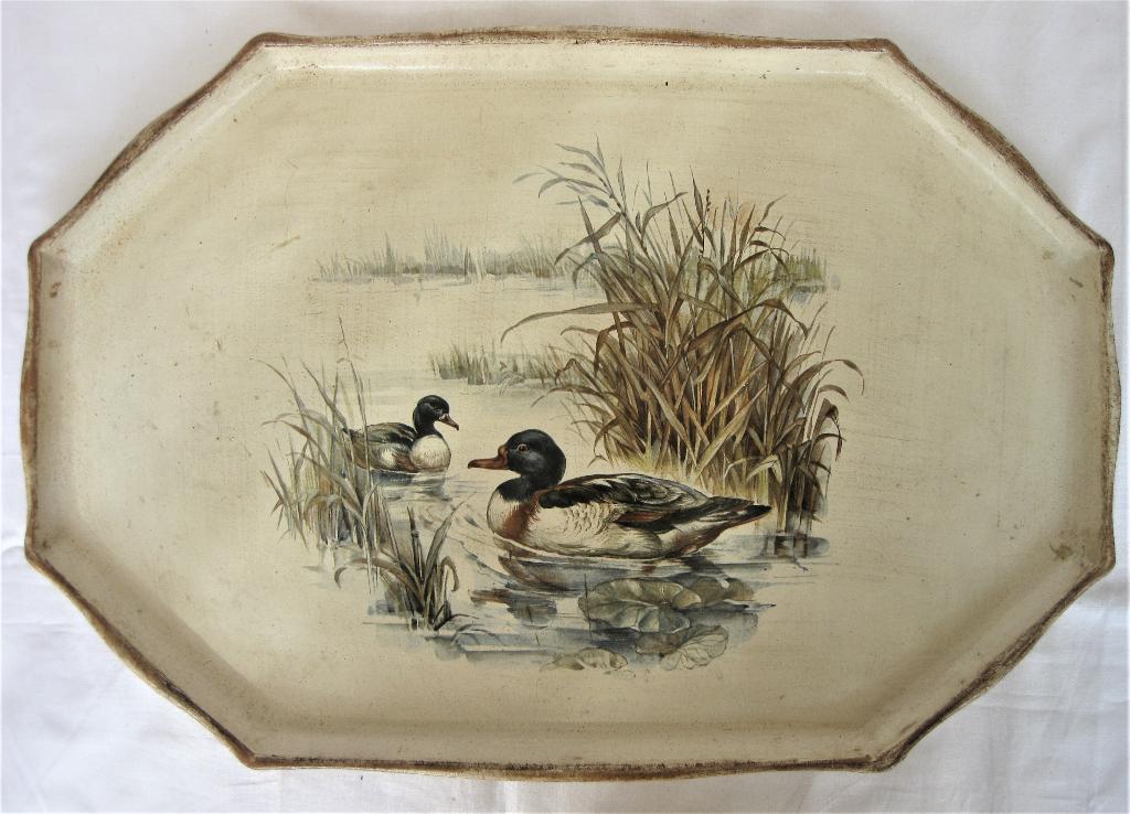 Vintage Houten Dienblad Serveerblad Vaga Jaren 60, Ophalen of Verzenden, Zo goed als nieuw, Ovaal, Hout