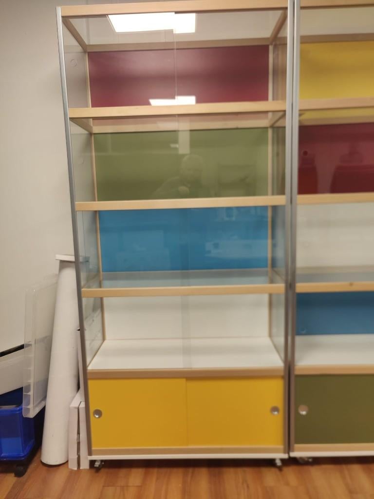 een set van 5 MODULOO vitrinekasten, Ophalen, Gebruikt, Kast, Receptie of Entree