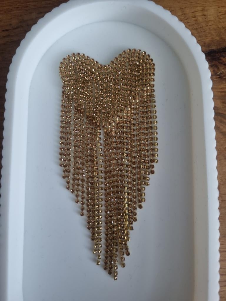 Oeteldonk Embleem Gouden Hart Strass, Kleding | Dames, Ophalen of Verzenden, Nieuw