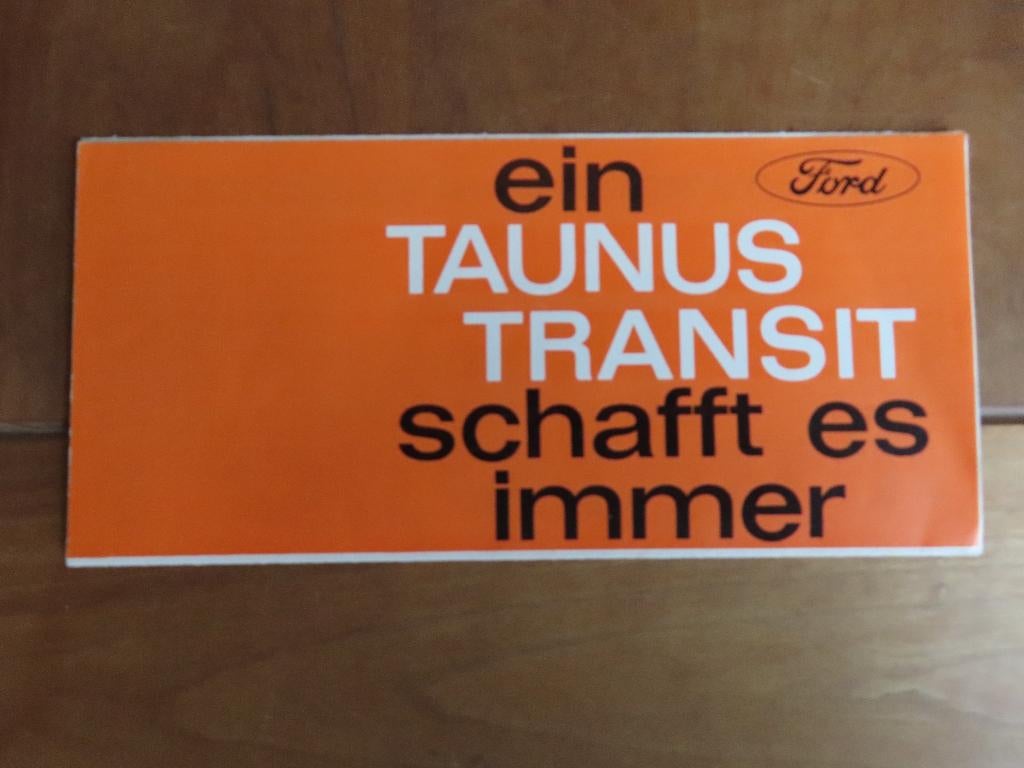 Compacte uitvouwfolder Ford Taunus Transit 1958, Ford, Ophalen of Verzenden, Zo goed als nieuw, Ford