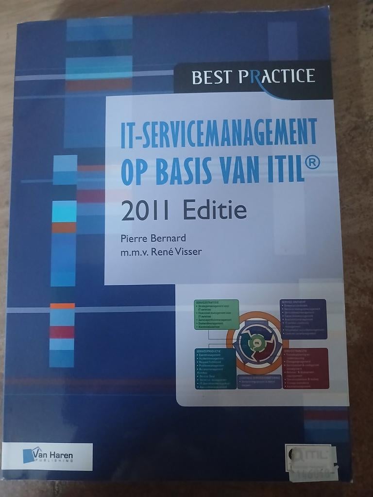 IT-Servicemanagement op basis van ITIL 2011 Editie, Ophalen of Verzenden, Zo goed als nieuw, Pierre Bernard, MBO