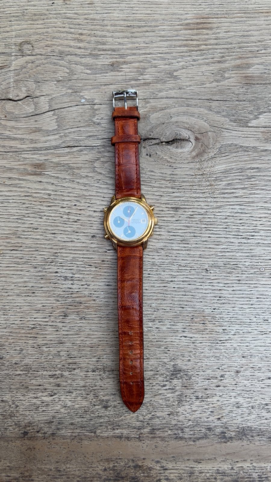Vintage Seiko 7T32 Alarm Chronograaf - jaren 80/90- netjes!, Sieraden, Tassen en Uiterlijk, Horloges | Heren, Polshorloge, Ophalen of Verzenden