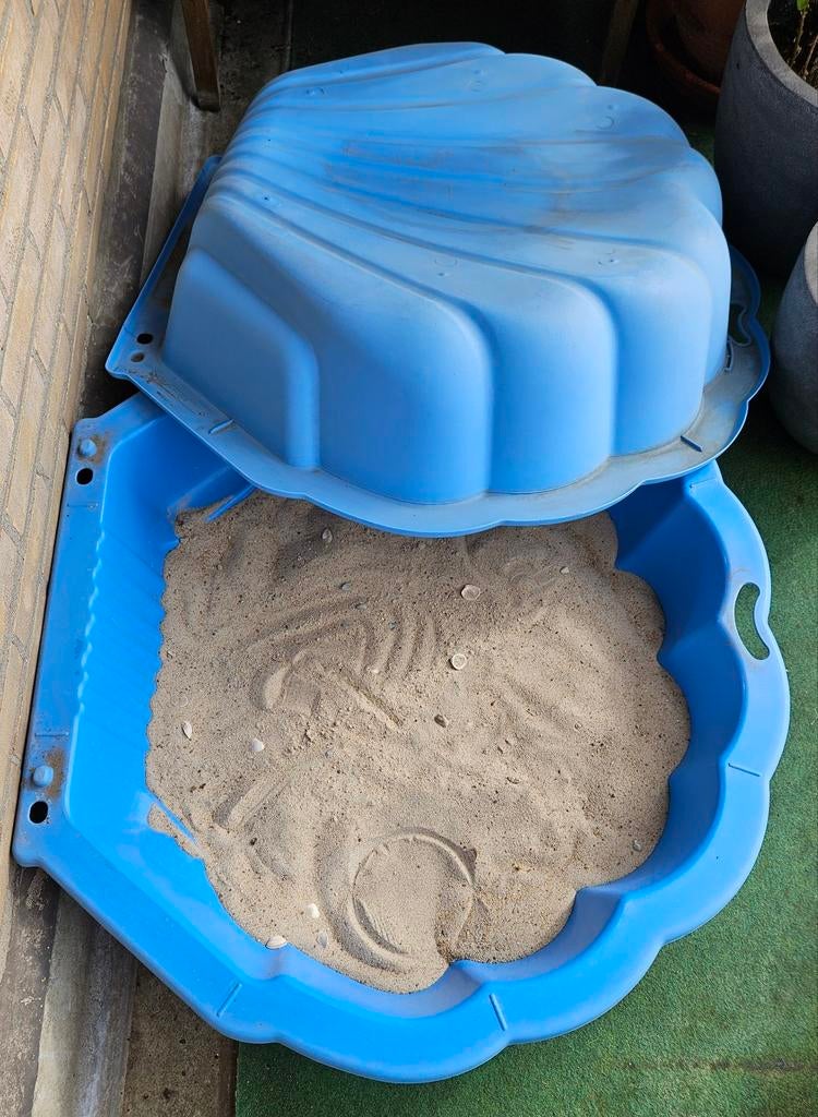 Blauwe schelp zandbak/waterbak - zonder zand, Kinderen en Baby's, Speelgoed | Buiten | Zandbakken, Gebruikt, Ophalen