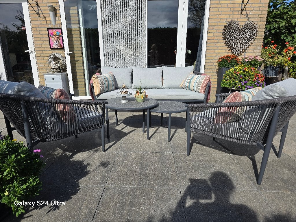 Foto 4 van Lounge set 5 delig antracietgrijs aluminium