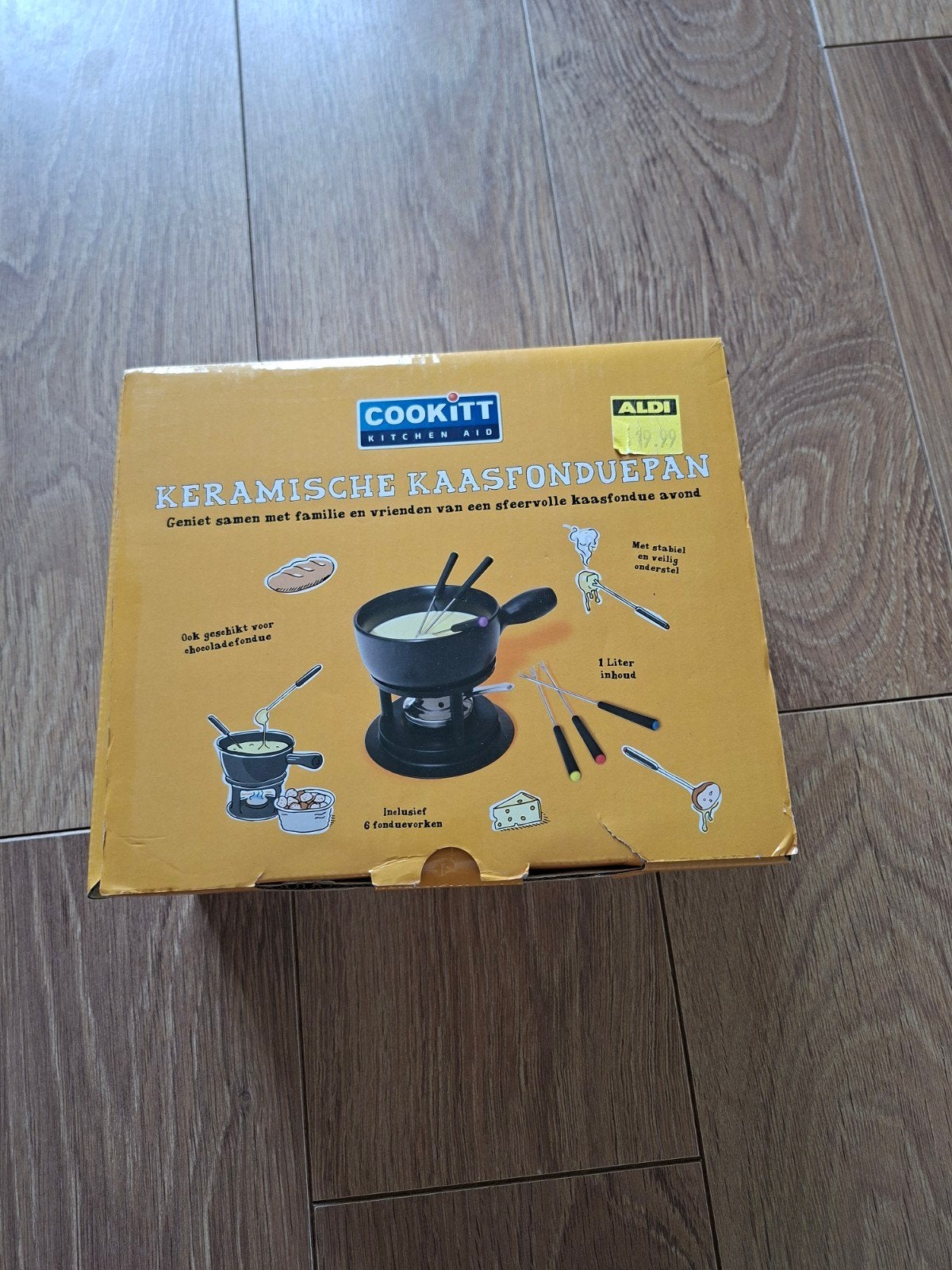Keramische fonduepan | COOKiTT | Nieuw, Ophalen of Verzenden, Nieuw, Brander, Fondueset
