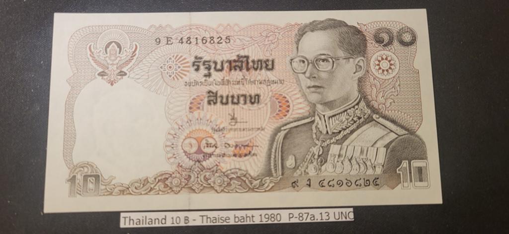 Thailand 10 Baht 1980 P-87a.13 UNC Bankbiljet, Postzegels en Munten, Bankbiljetten | Azië, Ophalen of Verzenden