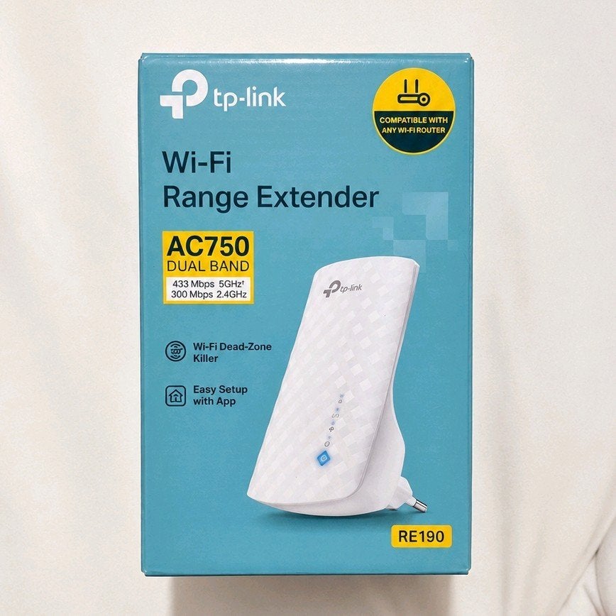 TP-Link RE190 AC750 Dual Band Wi-Fi Range Extender, Ophalen of Verzenden, Zo goed als nieuw, TP-Link