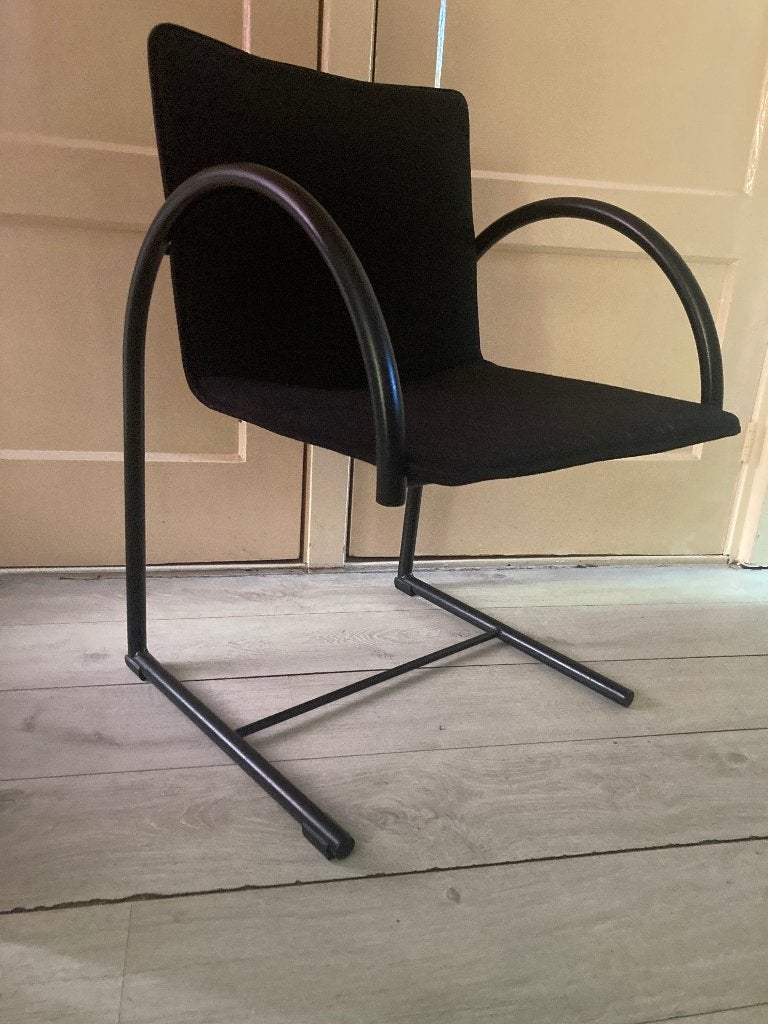 Twee eetkamerstoelen Metaform, Huis en Inrichting, Ophalen, Gebruikt, Twee, Zwart