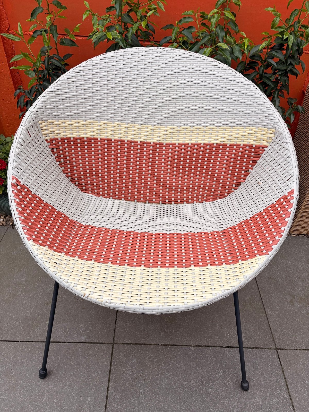 Kleurrijke lounge stoel van Karwei, Ophalen, Gebruikt, Wicker