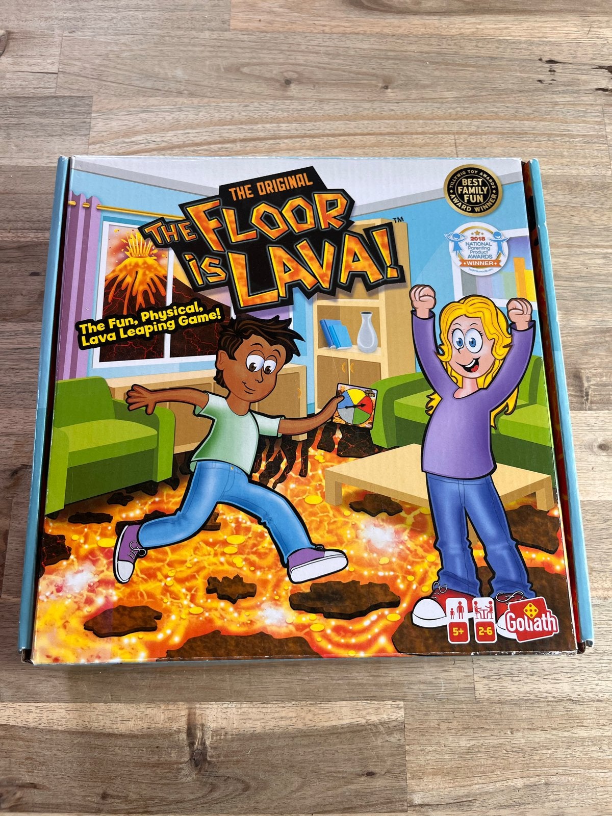 The Floor is Lava - spel van Goliath, Vijf spelers of meer, Ophalen of Verzenden, Zo goed als nieuw