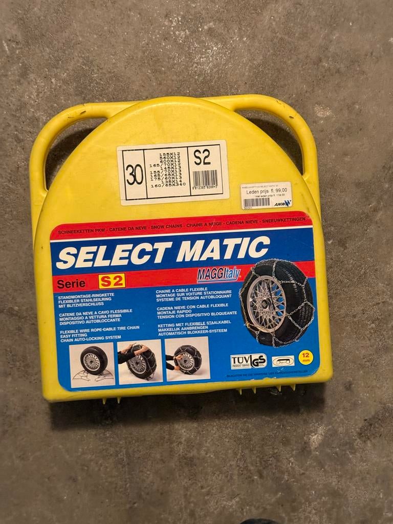 Select Matic S2 sneeuwkettingen maat 30, Auto diversen, Sneeuwkettingen, Zo goed als nieuw, Ophalen