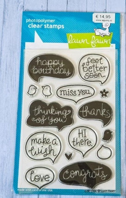 Lawn Fawn - Chit Chat stamp, Ophalen of Verzenden, Nieuw, Clearstamp