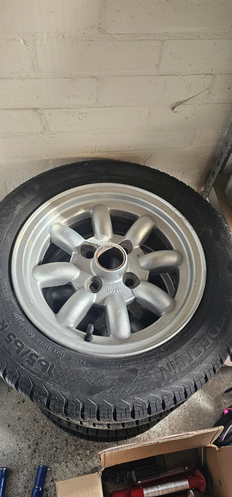 Mistral 4x100 velgen met zgan banden, Auto-onderdelen, Banden en Velgen, Ophalen, Gebruikt, 13 inch, Banden en Velgen