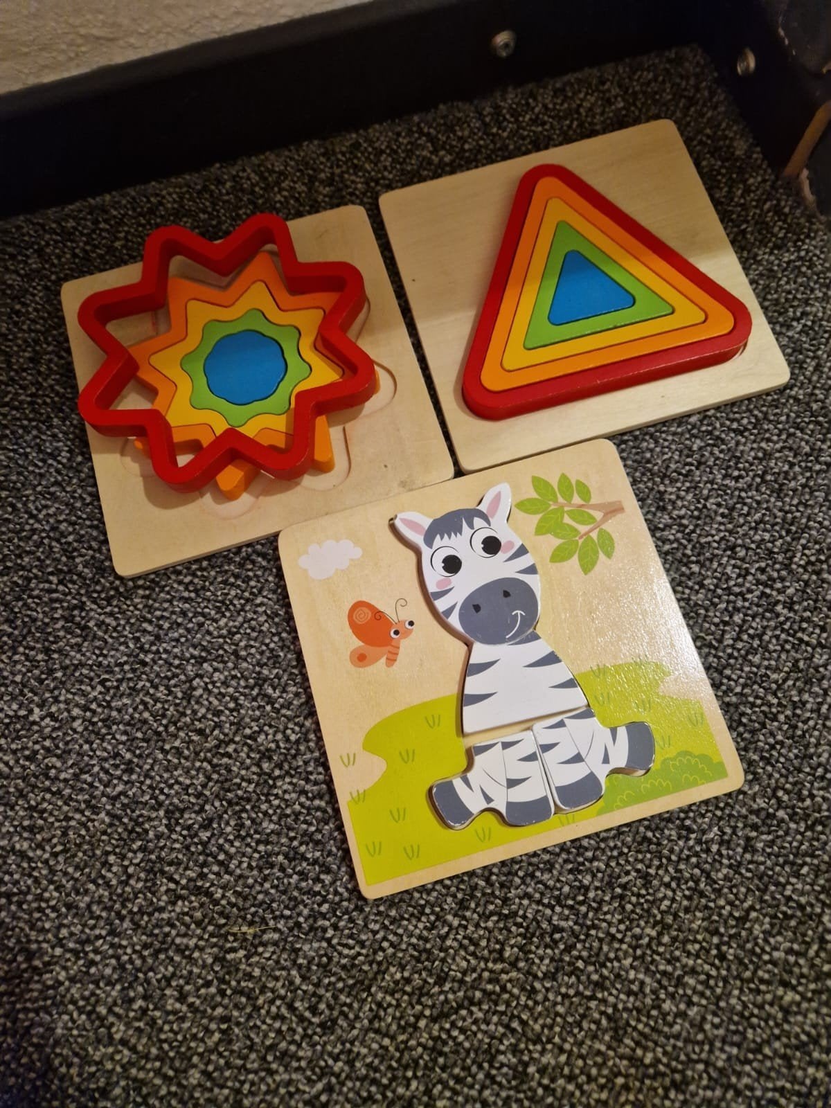 Houten puzzels: vormen, 2 tot 4 jaar, Gebruikt, Ophalen of Verzenden, Van hout
