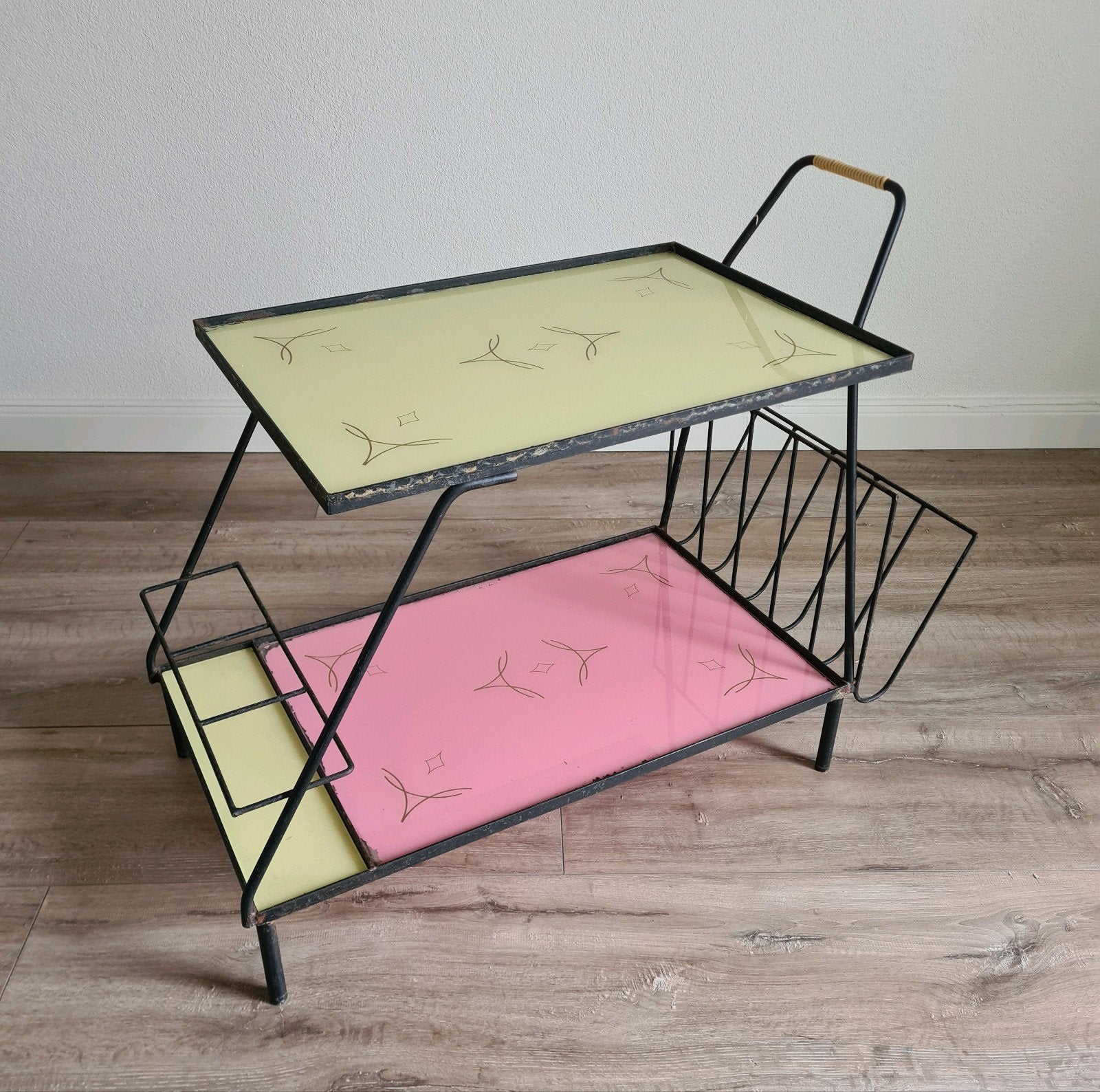 vintage retro serveerwagen bijzettafel tafel trolley, Ophalen of Verzenden, Huis en Inrichting