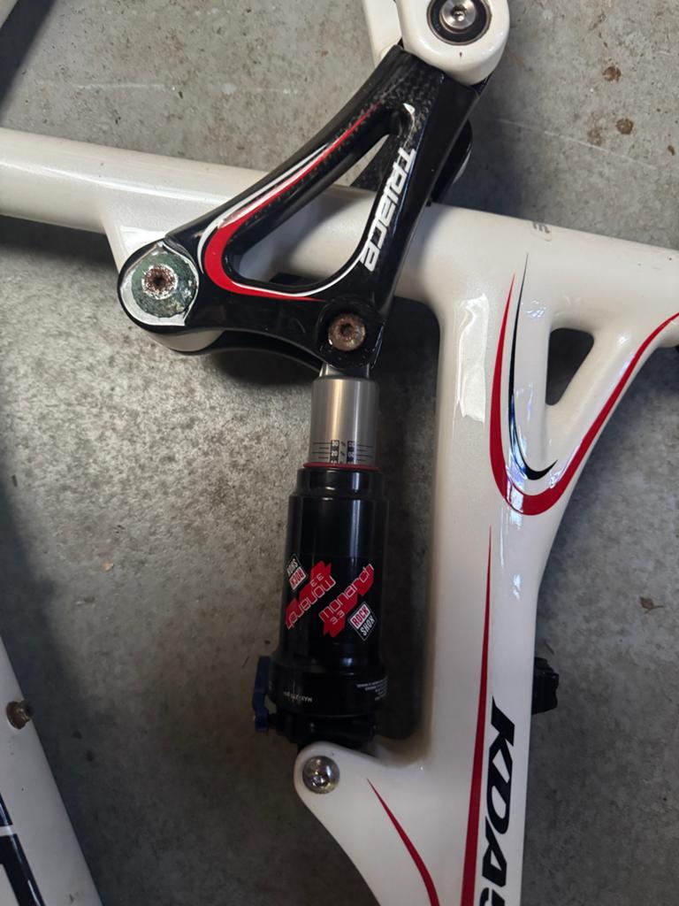 Triace KD45 MTB frame met RockShox Monarch demper, Fietsen en Brommers, Fietsonderdelen, Zo goed als nieuw, Frame, Carbon, Mountainbike