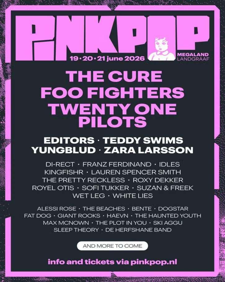 Pinkpop 2026 weekend tickets met optie hotel, Twee personen, Meerdaags