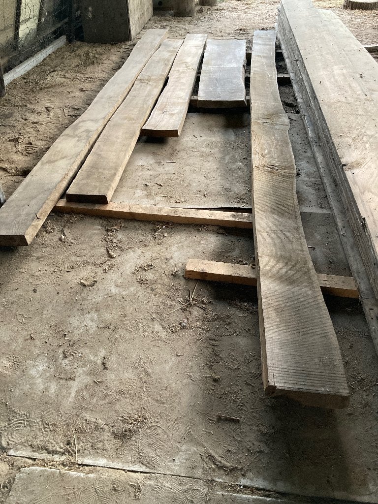 Massieve inlandse eiken planken, Doe-het-zelf en Verbouw, Hout en Planken, Eiken, Ophalen of Verzenden, Zo goed als nieuw, Plank