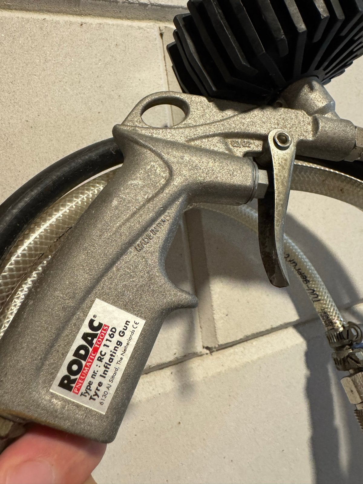 Compressor accessoires: Bandenpomp, 2 blaaspistolen, Ophalen, Gebruikt