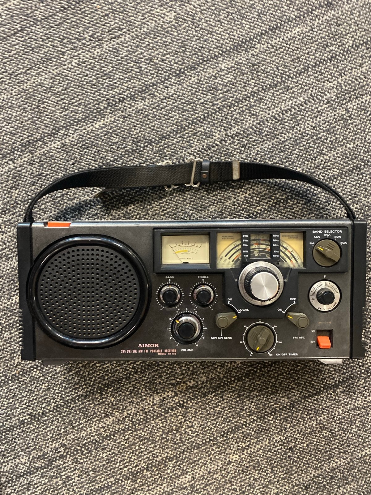 Goedwerkende Aimor radio op batterijen vintage, Ophalen of Verzenden, Gebruikt, Radio