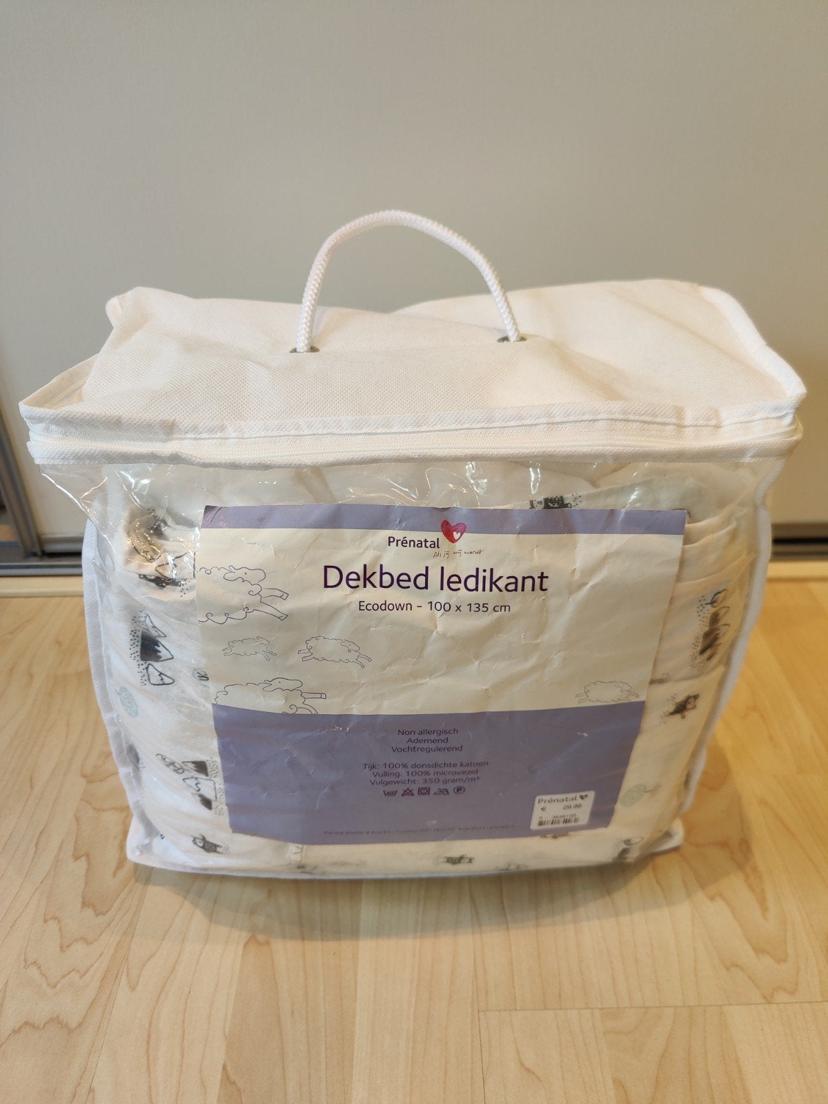 Dekbed ledikant met overtrek, Kinderen en Baby's, Jongetje of Meisje, Dekbedovertrek, Ophalen of Verzenden, Zo goed als nieuw