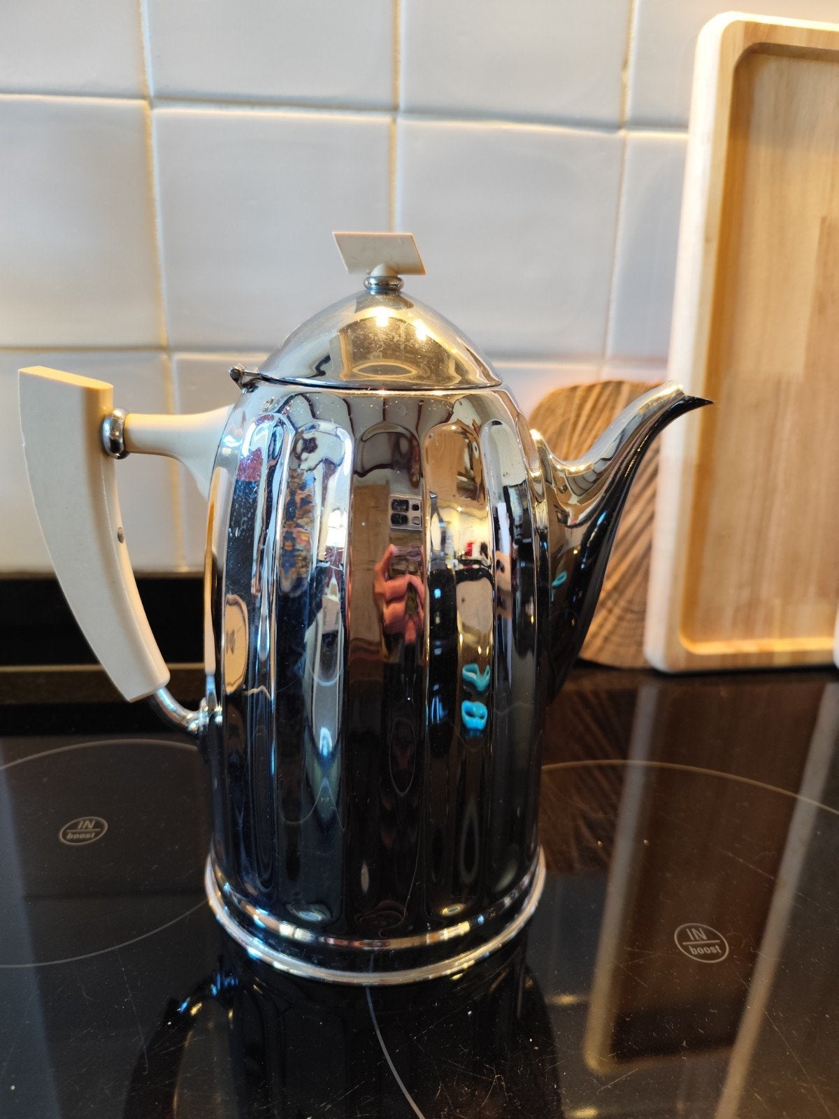 Demeyere koffiepot bakeliet ivoorkleur, Antiek en Kunst, Ophalen of Verzenden
