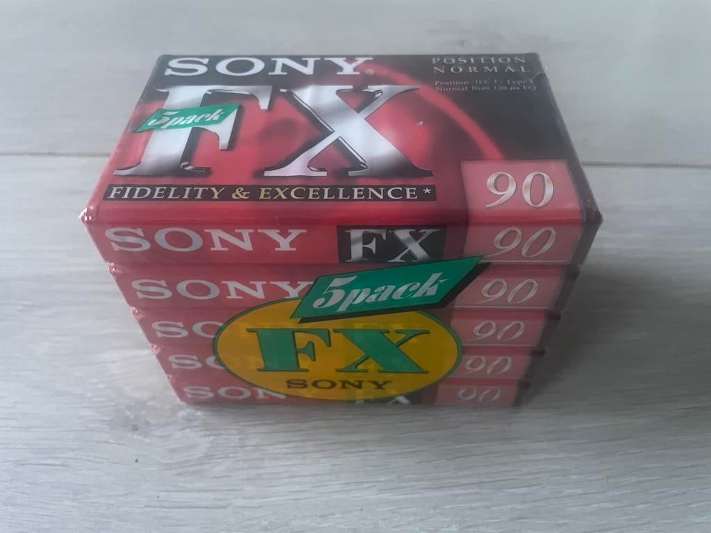 Sony FX 90 Cassette bandjes 5 pack nieuw, Cd's en Dvd's, Cassettebandjes, 2 t/m 25 bandjes, Overige genres, Ophalen of Verzenden