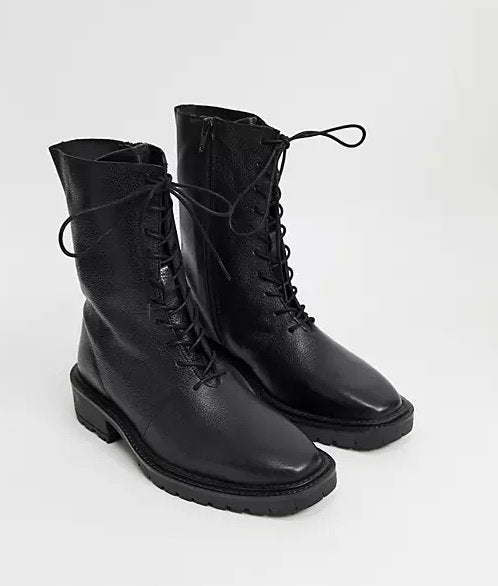Black leather boots (asos), Kleding | Dames, Schoenen, Zwart, Lage of Enkellaarzen, Nieuw, Ophalen of Verzenden