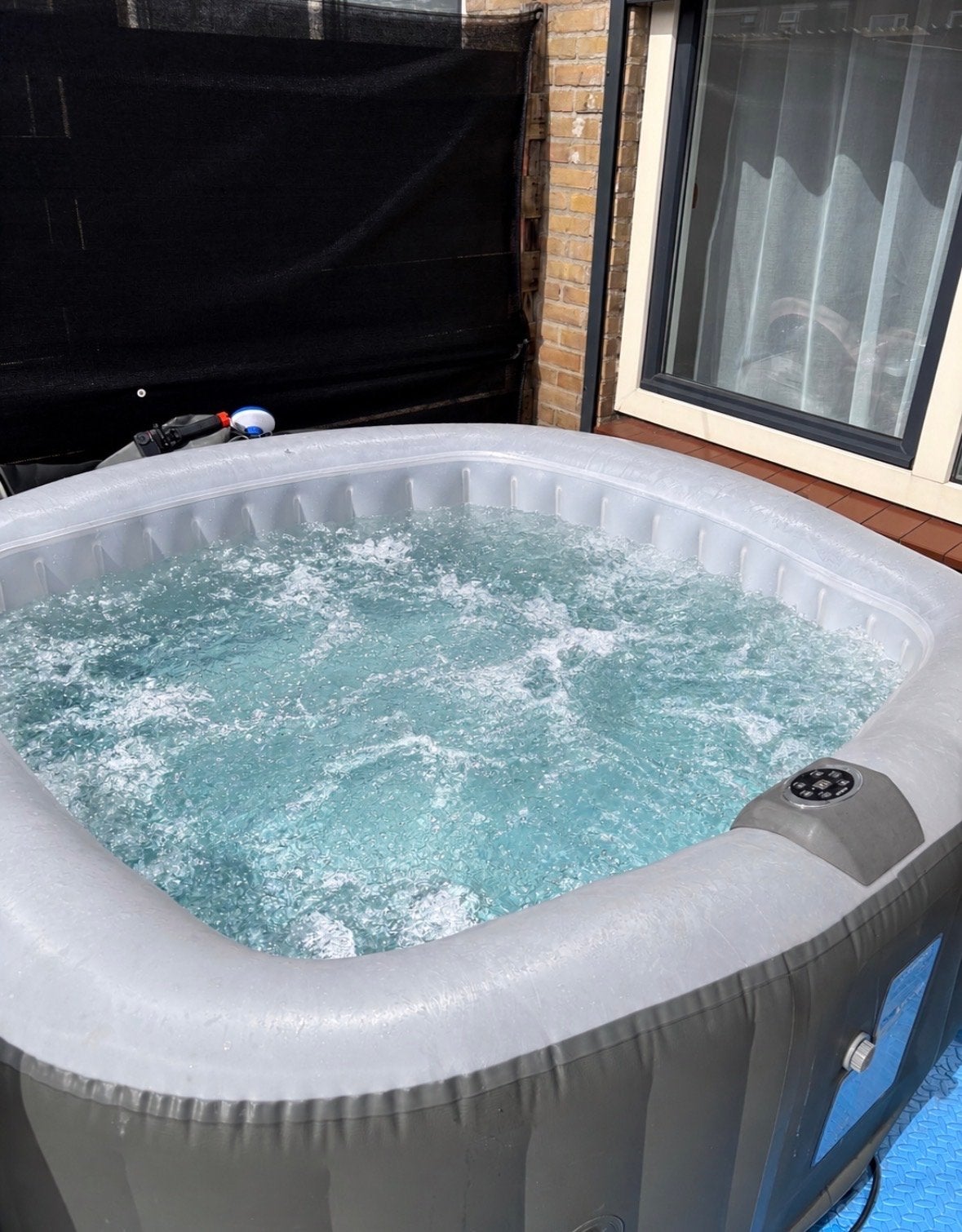 Opblaasbare jacuzzi met defecte warmtepomp, Ophalen, Gebruikt, Pomp, Opblaasbaar