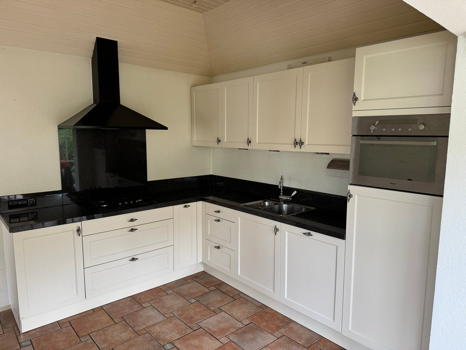 Complete hoekkeuken met inbouwapparatuur, Huis en Inrichting, Ophalen, Gebruikt, Wit, Hoekkeuken