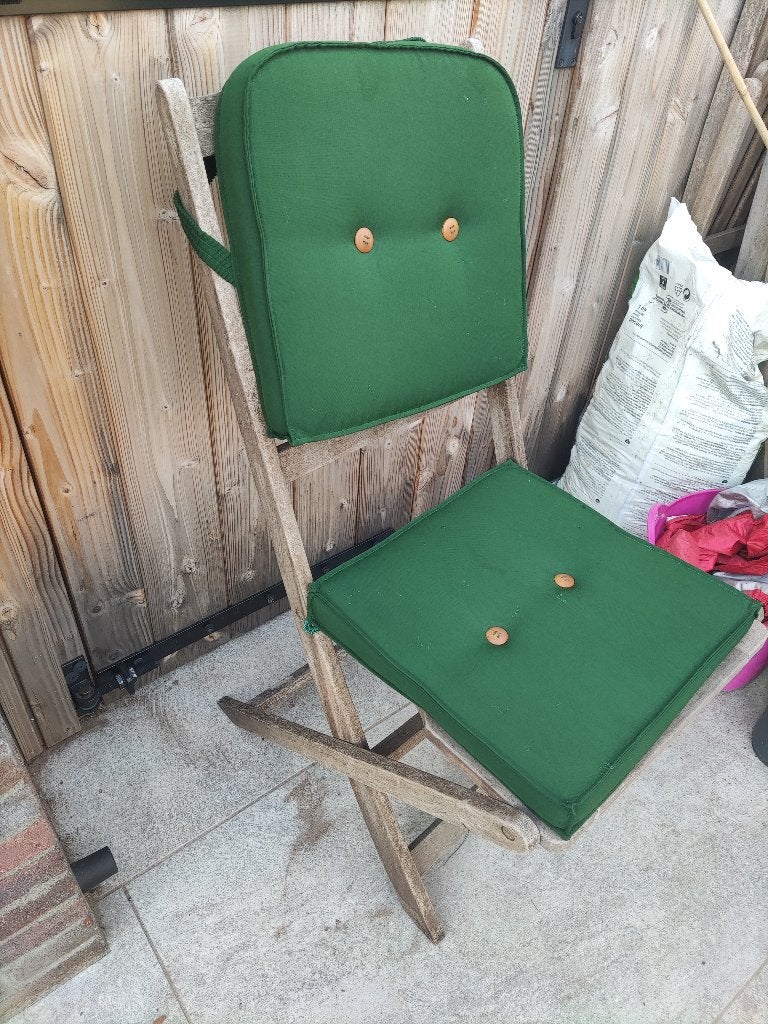 4 Hardhouten Tuinstoelen, Tuin en Terras, Ophalen, Gebruikt, Hout, Inklapbaar