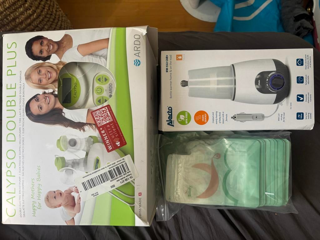 Calypso Double Plus Borstkolf & Alecto Flessenwarmer, Ophalen of Verzenden, Gebruikt, Borstkolf