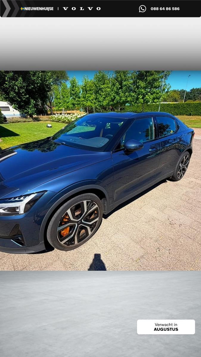 Polestar 2 Long Range Dual Motor 78 kWh | Trekhaak | Perform, Auto's, Polestar, Stof, Gebruikt, Blauw, Origineel Nederlands
