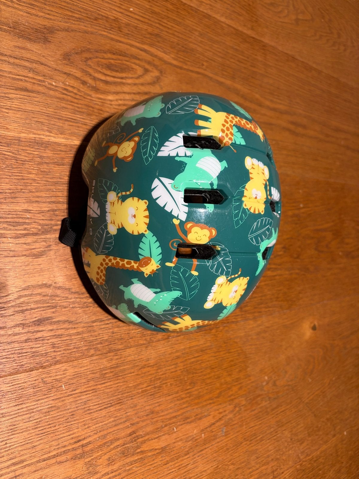 ABUS Kinderhelm 45-50 cm met jungle print, Ophalen of Verzenden, Gebruikt, Overige maten, Jongen of Meisje