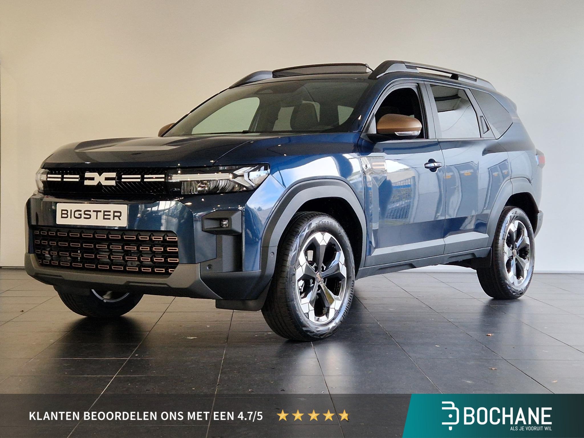 Dacia Bigster 1.2 Mild Hybrid-G 140 Extreme | HOGE VOORRAADK, Auto's, Voorwielaandrijving, 1199 cc, Blauw, 1409 kg
