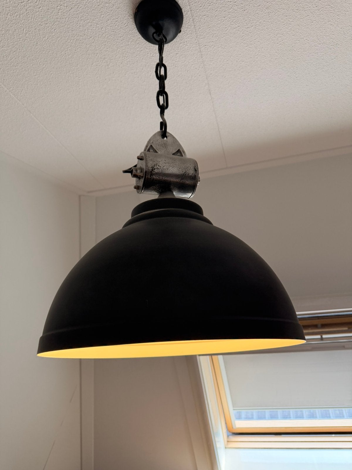 Stoere antreciete lamp, Huis en Inrichting, Lampen | Hanglampen, Ophalen, Minder dan 50 cm