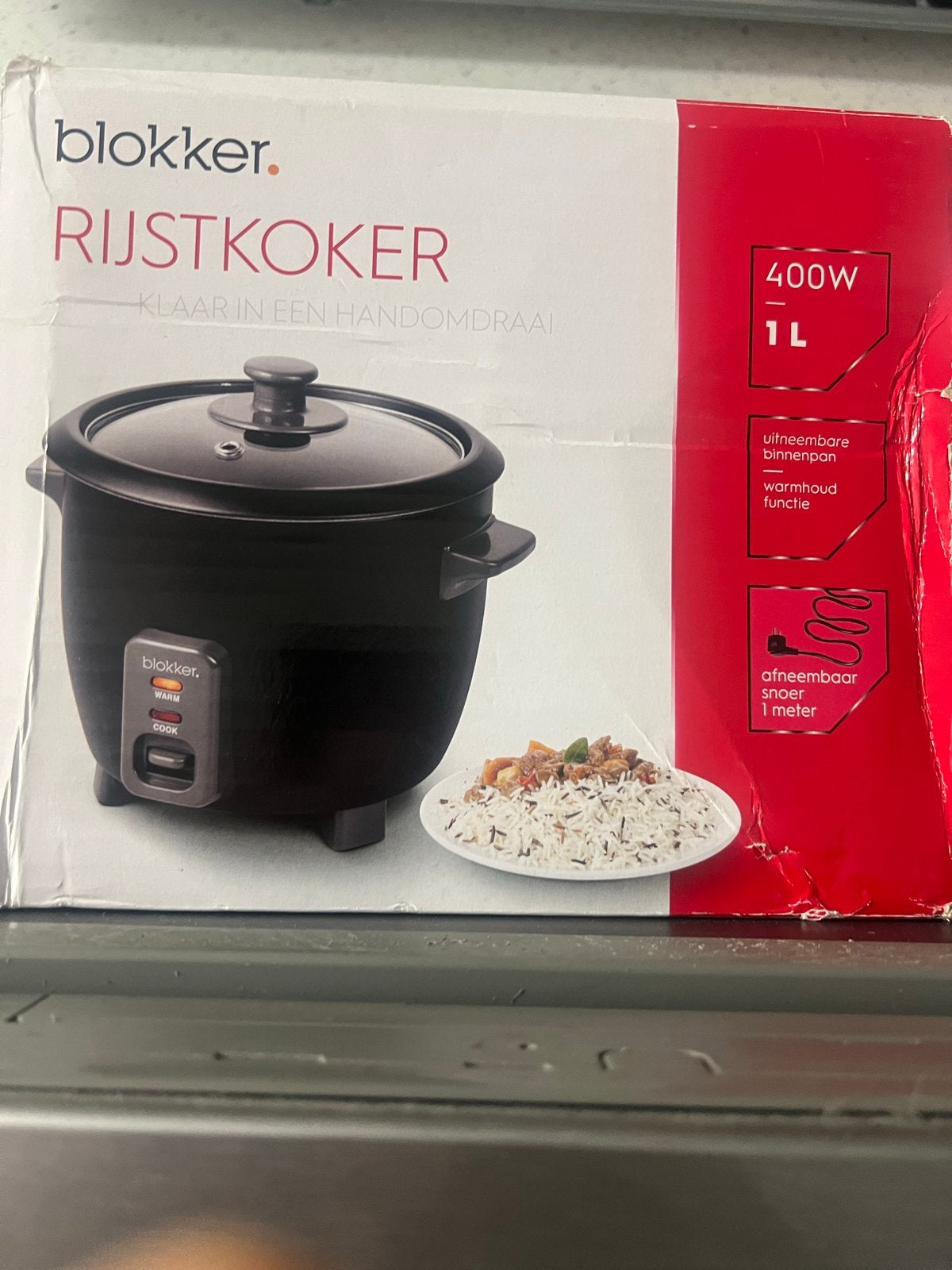 Blokker Rijstkoker 1L - Goedwerkend en Compleet, Ophalen of Verzenden, Zo goed als nieuw