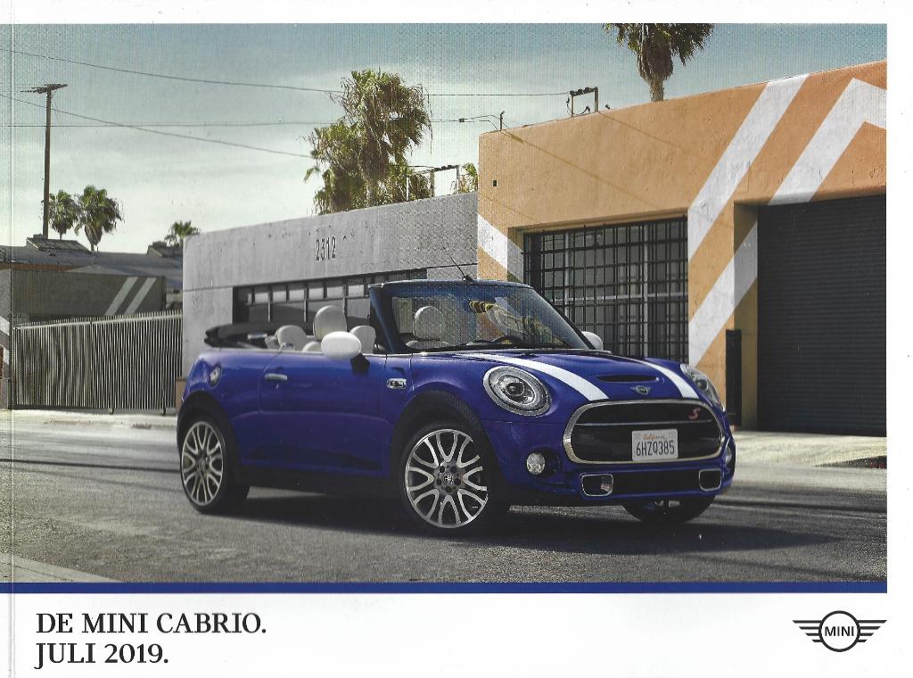 Brochure Mini Cabrio Juli 2019, Ophalen of Verzenden, Zo goed als nieuw, Overige merken