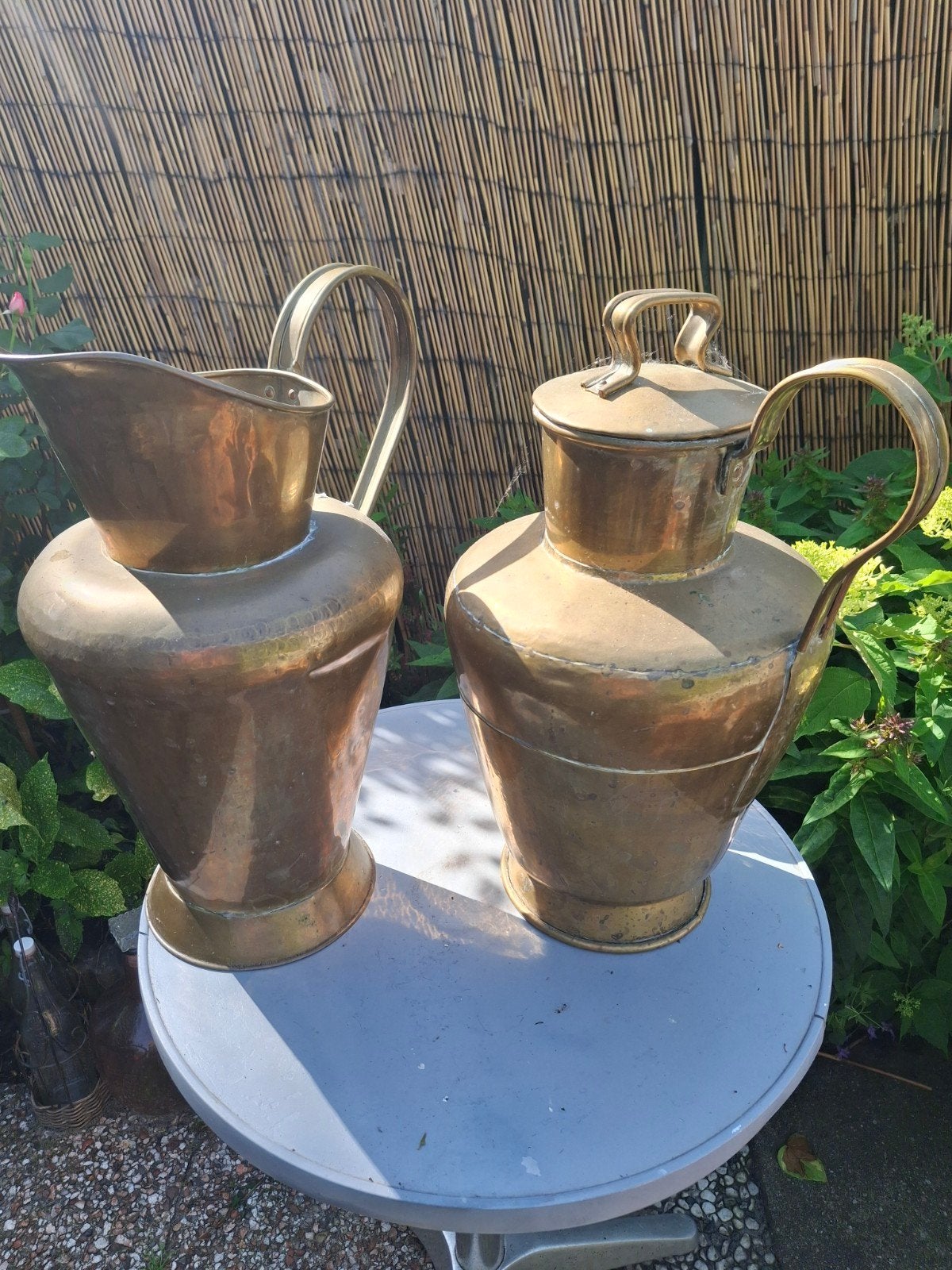 Antieke Koperen Kannen Set - Decoratief en Uniek, Antiek en Kunst, Ophalen of Verzenden, Koper