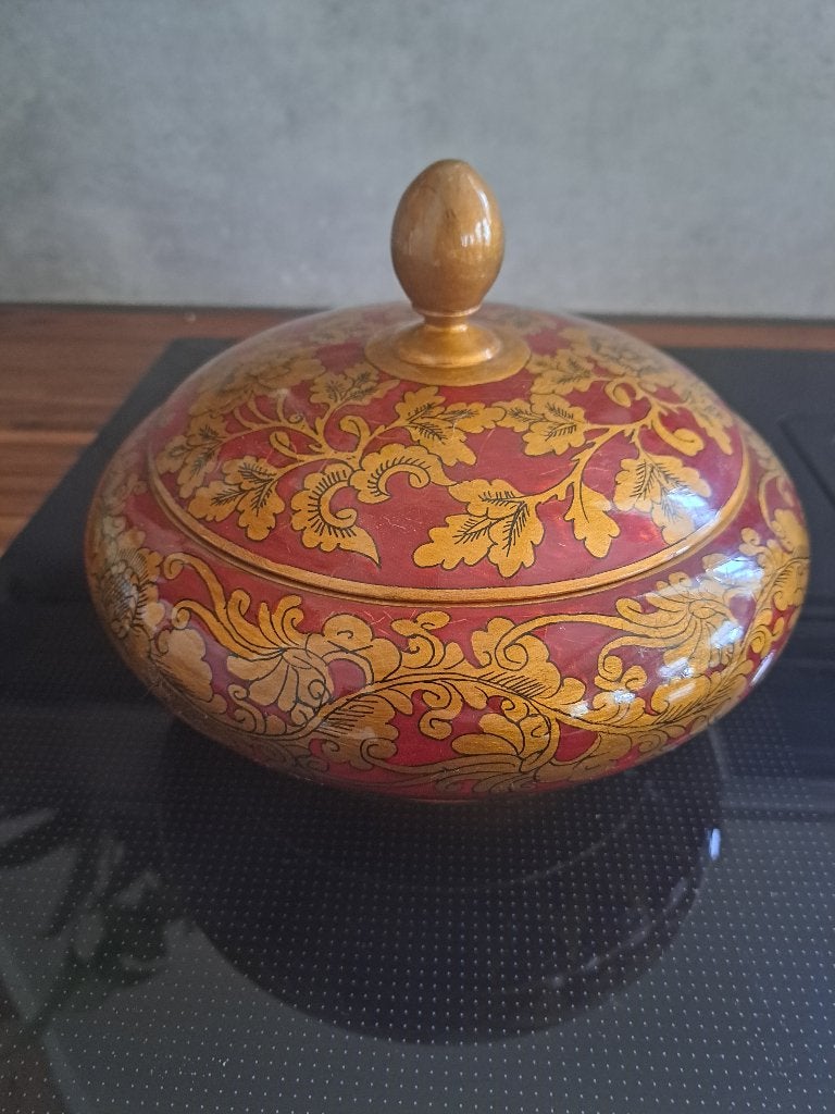indonesische handgeschilderde lakdoos, Ophalen of Verzenden