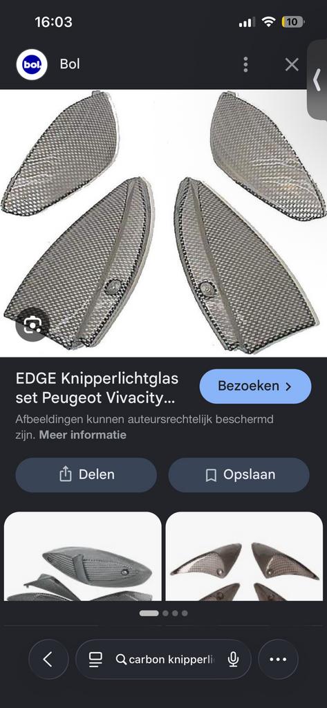 Gezocht!! Viva knipperlicht glaasjs carbon look, Ophalen of Verzenden