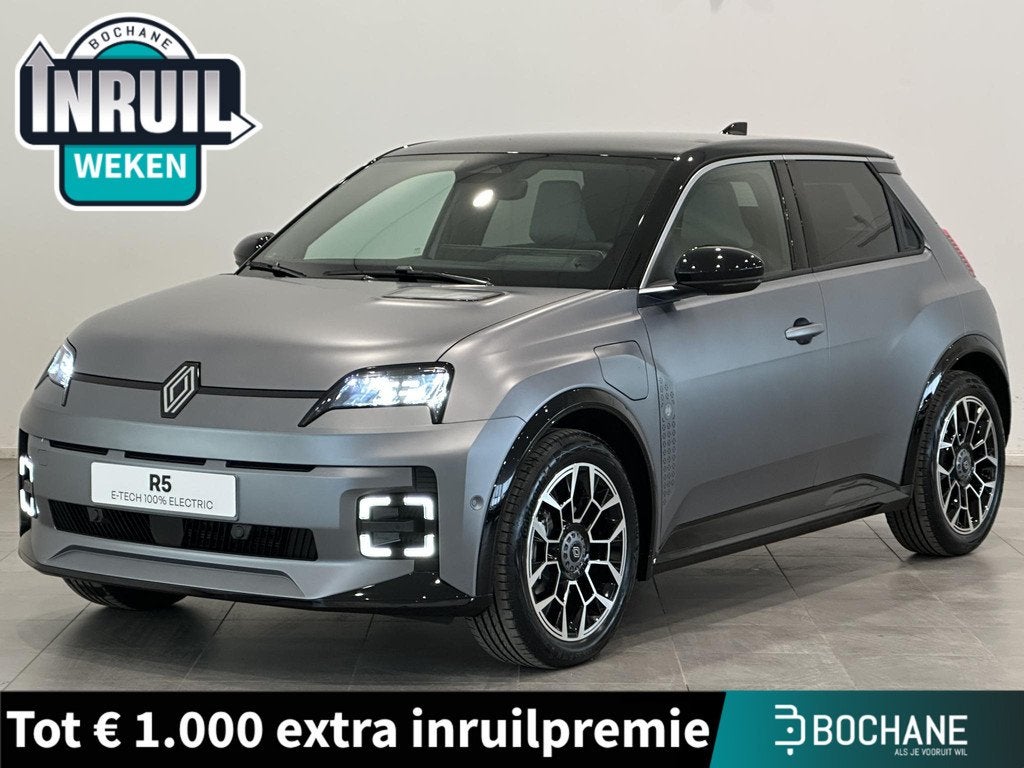 Renault 5 Comfort Range Roland Garros 52 kWh | Pack Safety &, Auto's, Renault, Leder en Stof, Nieuw, Zilver of Grijs, Te koop
