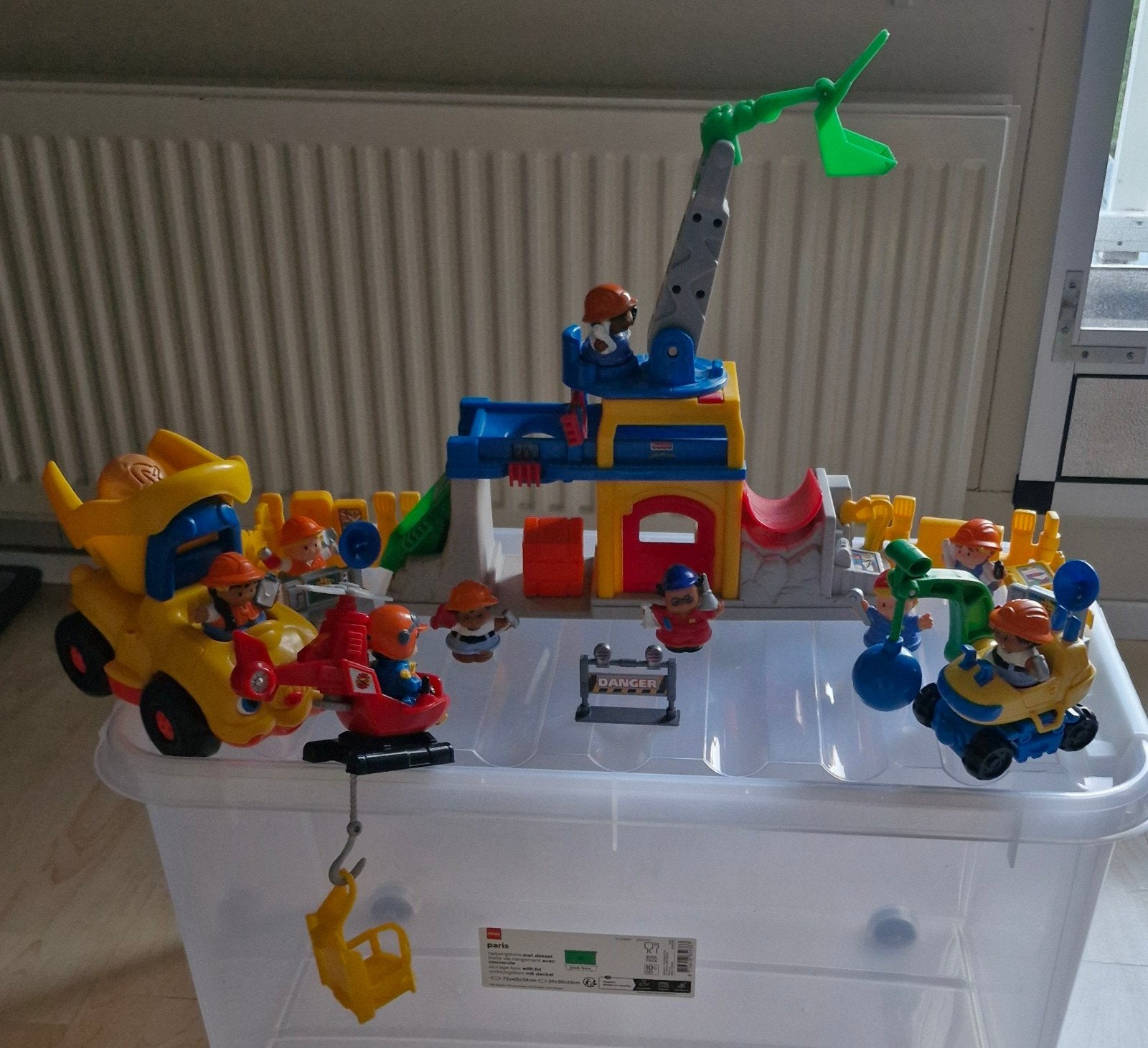 Fisher-Price Little People Bouwplaats met voertuigen, Ophalen, Zo goed als nieuw, Jongen of Meisje